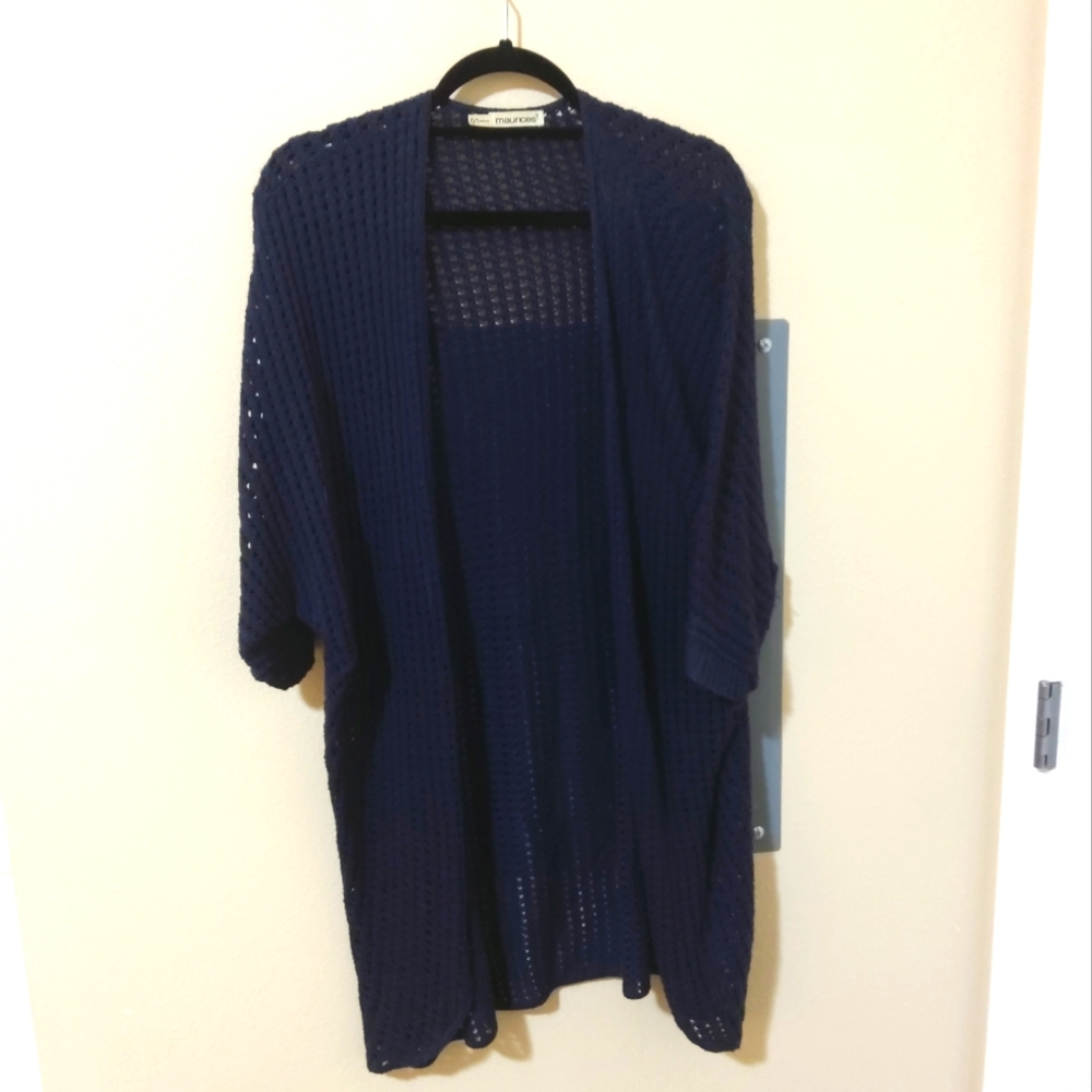 Navy cardigan duster